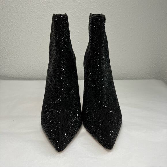 L'Agence Mariette‎ Rhinestone Strassed Ankle Boot Size 6.5 Stiletto Bootie bling - Picture 2 of 7